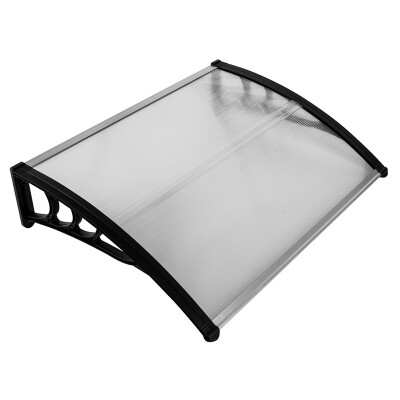 

Awning Cover HT-100 x 80 Household Application Door & Window Rain Cover Eaves Canopy White & Black Bracket Patio Awnings