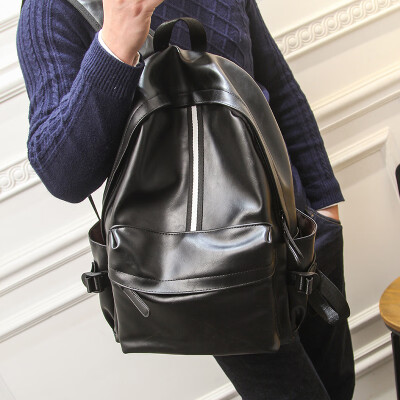 

Mans Korean Edition Fashion PU Leather Computer Shoulder Bag European&American Fashion Leisure Business Travel Street Backpac