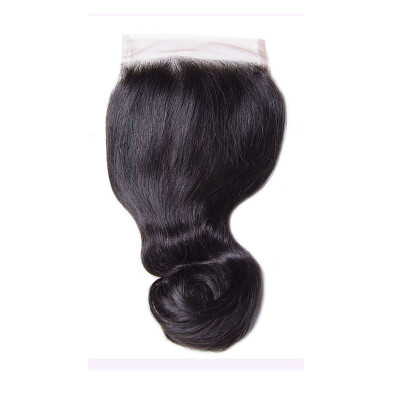 

UNice Peruvian Human Hair Lace Closure 4x4 Loose Wave Fre part