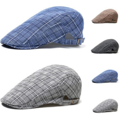 

Men&39s Solid Cotton Gatsby Cap Golf Driving Sun Flat Cabbie Beret Newsboy Ivy Hat