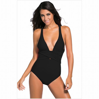 

Strap triangle for elastic low-cut one-piece swimsuit