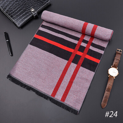 

2018 new mens scarf wholesale autumn&winter Korean version of business gifts brushed silk cotton scarf factory direct sales