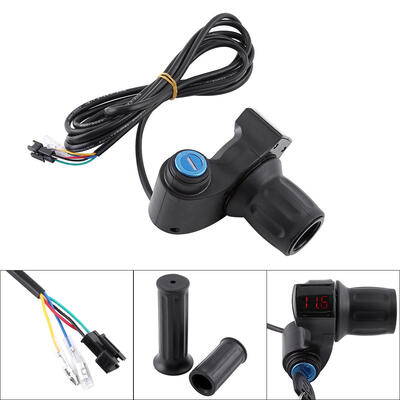 

Greensen 12V-99V Electric Bike Scooter Half Wrist Throttle Grip Handle LED Display Key Knock