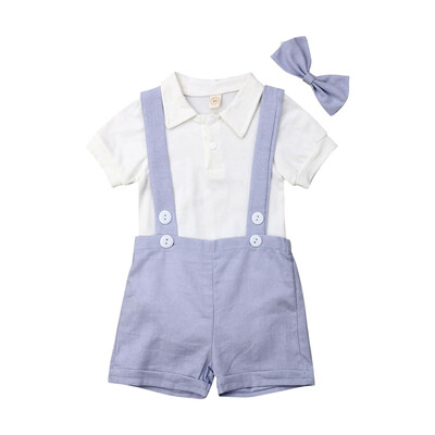

Toddler Baby Boy Gentleman Romper Jumpsuit Bodysuit Party Wedding Clothes Outfit