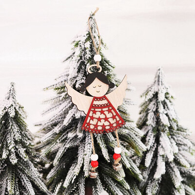 

2020 Christmas Hollow Wooden Ornament Xmas Tree Hanging Pendant Christmas Decoration