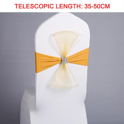 

Chair Sashes Bows Elastic Chair Ribbon Back Tie Bands for Wedding Party Ceremony Banquet