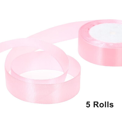 

25 YardsRoll 25mm Width Silk Satin Ribbon DIY Wedding Party Decoration Bow Crafts Invitation Card Gift Wrapping Christmas Ribbons