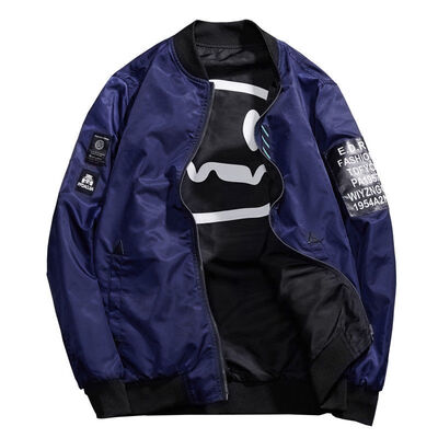 

SUNSIOM Mens Reversible Baseball Bomber Flight Jackets Coats Stand Collars Top