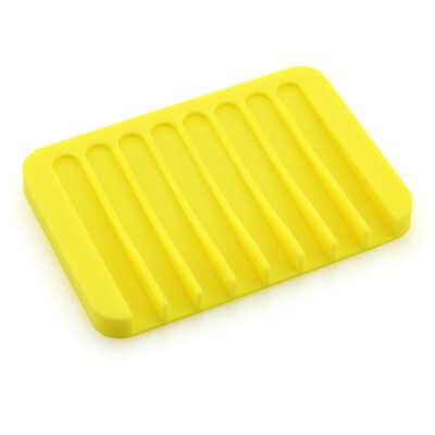 

Flexible Bathroom Silicone Soap Dish Storage Holder Soapbox Plate Tray Drain Box Soap Dishes Dish Holder Stand Saver Tray Case