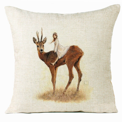 

〖Follure〗Xmas Christmas Elk Sofa Bed Home Decoration Festival Pillow Case Cushion Cover