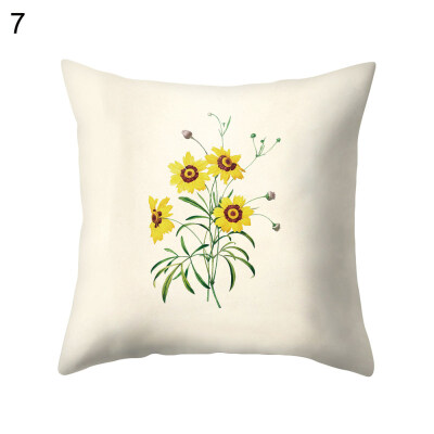 

Fresh Flower Leaf Pillow Case Cushion Cover Sofa Bed Car Cafe Office Decoration