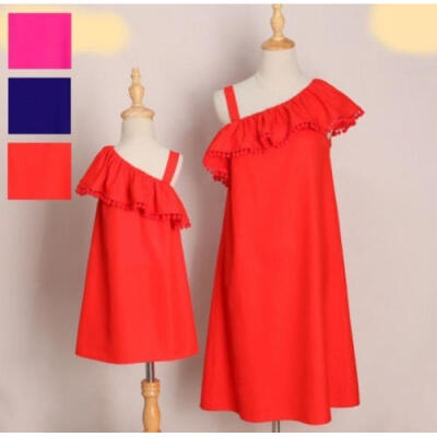 

Summer Family Matching Mommy & Me Off Shoulder Dress Best Hot