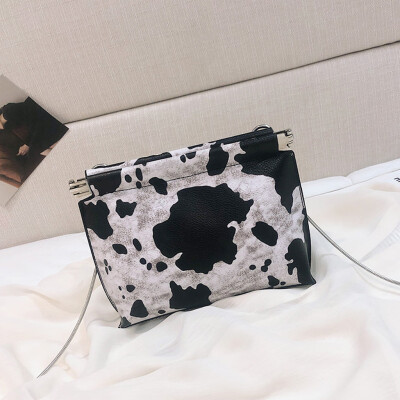 

Tailored Women Cow Pattern Shoulder Bag Chain Bag Small Square Bag Single Messenger Bags