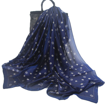 

Spring&summer new camellia silk scarf simulation silk scarf shawl beach towel wild dual-use one generation hair SK016