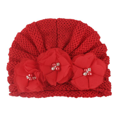 

Cute Newborn Toddler Infant Baby Girl Flower Soft Cotton Hospital Cap Beanie Hat