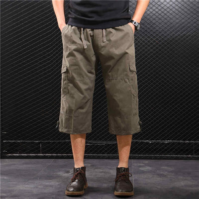 

SQSI cropped trousers thin section summer sports shorts male students beach leisure 4950