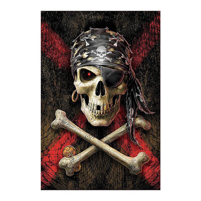 

halloween Skull Diamond Painting Full Round Black bottom New DIY Sticking Drill Cross Embroidery 5D simple Home Decoration