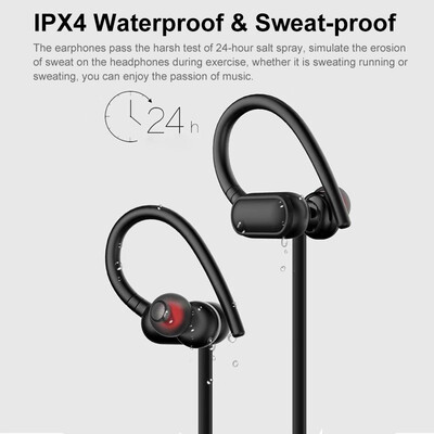 

Wireless Headphones Bluetooth 50 Waterproof IPX4 Ear Hook Headphone Sport Running Headset Stereo Wireless TF with Microphone