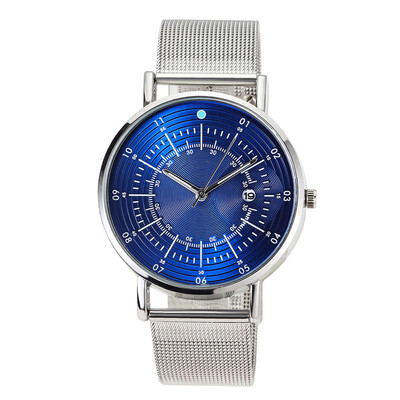 

Gobestart Fashion Business Simple Multi Scale Dial Calendar Net With Quartz Watch