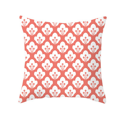 

〖Follure〗Living Coral Polyester Pillow Case Sofa Car Waist Throw Cushion Cover Home Decor