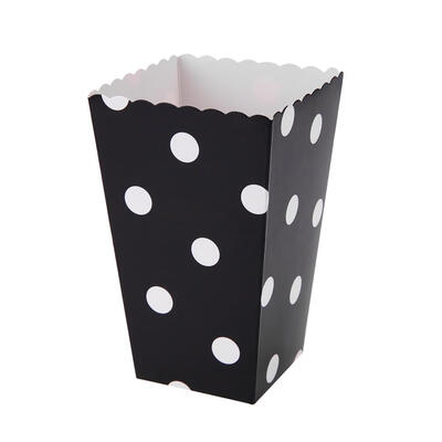 

12pcs Folding Circle Pattern Paper Popcorn Boxes for Wedding Birthday Party