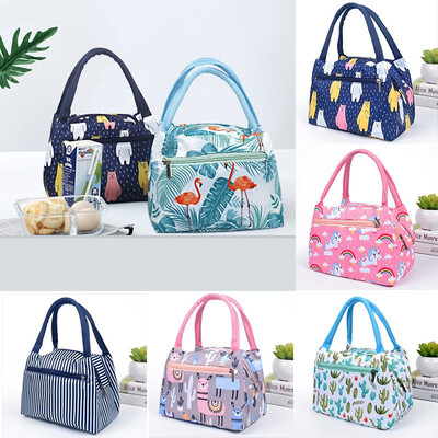 

Adult Kids Lunch Bag Reusable School Cartoon Flamingo Insulated Waterproof Bag