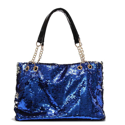

angjialian Personality lady shoulder bag large capacity backpack sequins wild bag