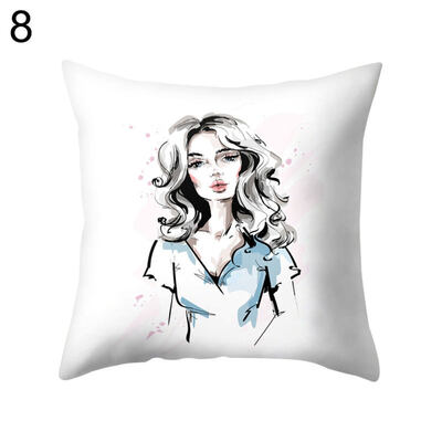 

Fashion Cool Girl Lady Pillow Case Cushion Cover Sofa Bed Car Cafe Office Decor
