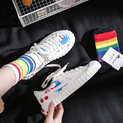 

Net red shoes womens tide shoes students autumn explosions leather small white shoes new Korean v