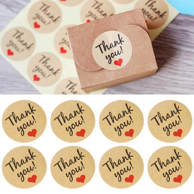 

120x Thank You Stickers Labels Sealing Craft Wedding Favours Letters Card Gifts