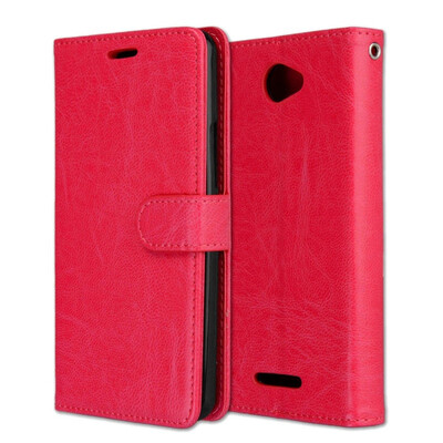 

BQ Mobile BQ-5020 Strike SE 3 Card Photo Frame Leather Case - Red