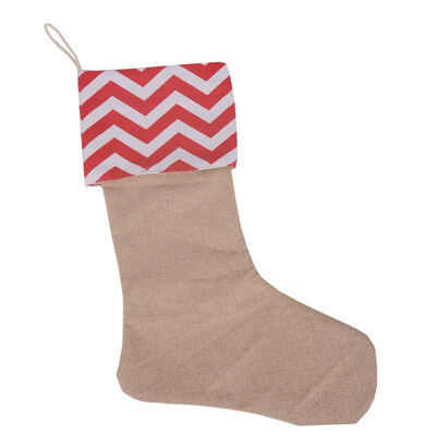 

FUNNYBUNNY Burlap Christmas Stockings Decoration for Diy Christmas gift socks