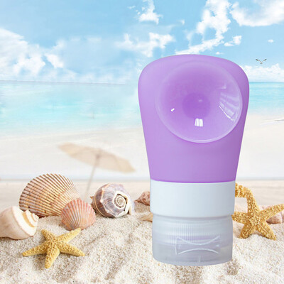 

〖Follure〗Travel Packing Silicone Press Bottles Set Lotion Shampoo Bath Container Blue