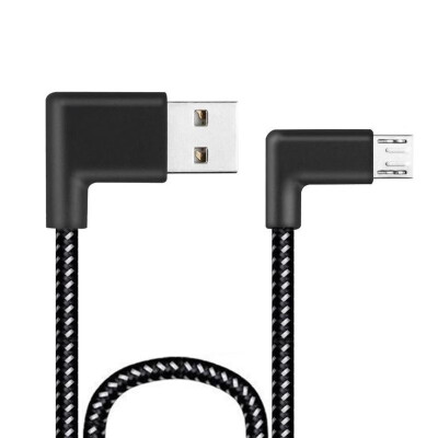 

Durable  Shape Connector Nylon Weaving Micro USB Charging Data Cable3M