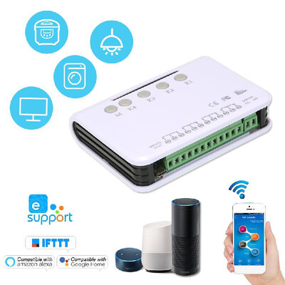 

eWeLink 4CH WIFI Switch Module RF 433MHz 4 Gang Wireless Smart Switch Compatible with Amazon Alexa Google Home Voice Control for