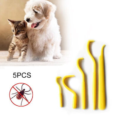 

Tick Remover Tool Pet Flea Clip Lice Twister Remover 5PCS Scratching Hook Pet Comb Tool