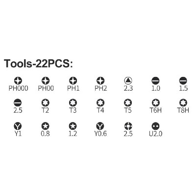 

BEST BST-8930A 22 in 1 Magnetic Screwdriver Set Repair Tools Kit Household Maintenance Device for Mobile Phone Electrical Applian