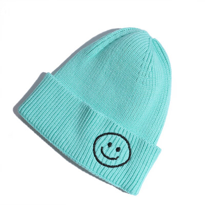 

Cap children smiling face lovely lady knitting hat autumn&winter Korean version 100 new woolen cap Korean ear protection cap