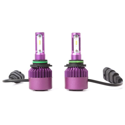 

9006 S2-TX-P Enhanced Edition PRO 2PCS Led Cob LED Chip Car Headlamp 36W 6500K White Light 8000LM Car Bulb Fog Light Purple