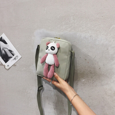 

Tailored Women Fun Cute Shoulder Bag Panda Doll Messenger Bag Girl Student Canvas Bag