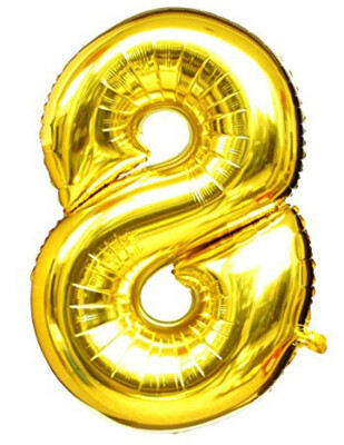 

FUNNYBUNNY 40" Number 0-9 Thickening Silver Foil Air-filled Helium Mylar Balloons for Birthday & Party & Wedding Anniversary