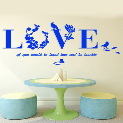 

Toponeto Removable Modern 3D Acrylic Wall Sticker Vinyl Art DIY Home BedRoom Mural Decor