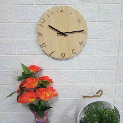 

Siaonvr Creative Wall Clock European Wood Watch Modern Design Home Decor Silent