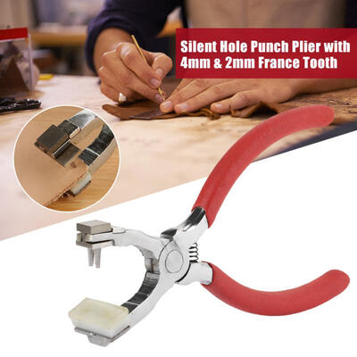 

Greensen 4mm Silent Leather Hole Punch Stitching Hand Pliers Leather Craft Tool