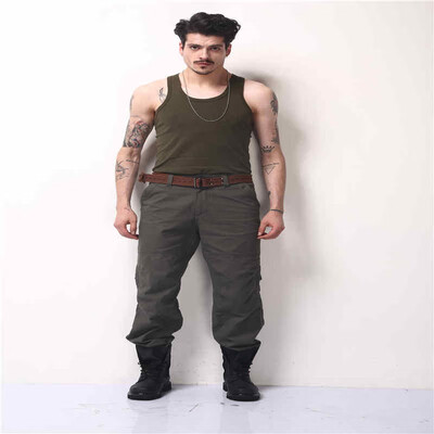 

SQSI fashion casual loose pants mens wear multi-pocket tooling shorts mens jogging pants tide brand 4946