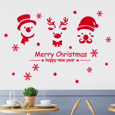 

〖Follure〗New Year Merry Christmas Snowflake Wall Sticker Home Shop Windows Decals Decor