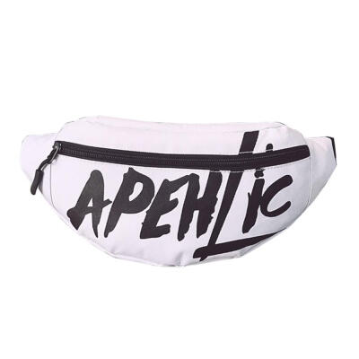 

Hip Hop Unisex Nylon Shoulder Waist Fanny Belt Pack Letter Print Chest Bags