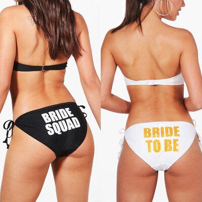 

Brazilian Womens Bride Squade Cheeky Bandage Bikini Bottom Swimwear Beachwear