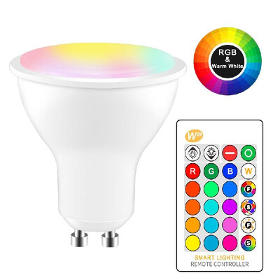 

GU10 LED RGBW Dimmable Spotlight 16 Color Changing Light Bulb with Remote Control Memory Function for Home Decoration Stage Bar Pa