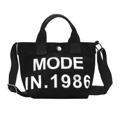 

Children Canvas Shoulder Bag Child Letter Print Tote Small Casual Messenger Bag Korea Style Kids Handbags YJ